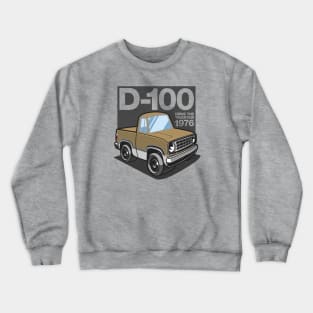 D100 - 1976 White Base (Light Gold) Crewneck Sweatshirt